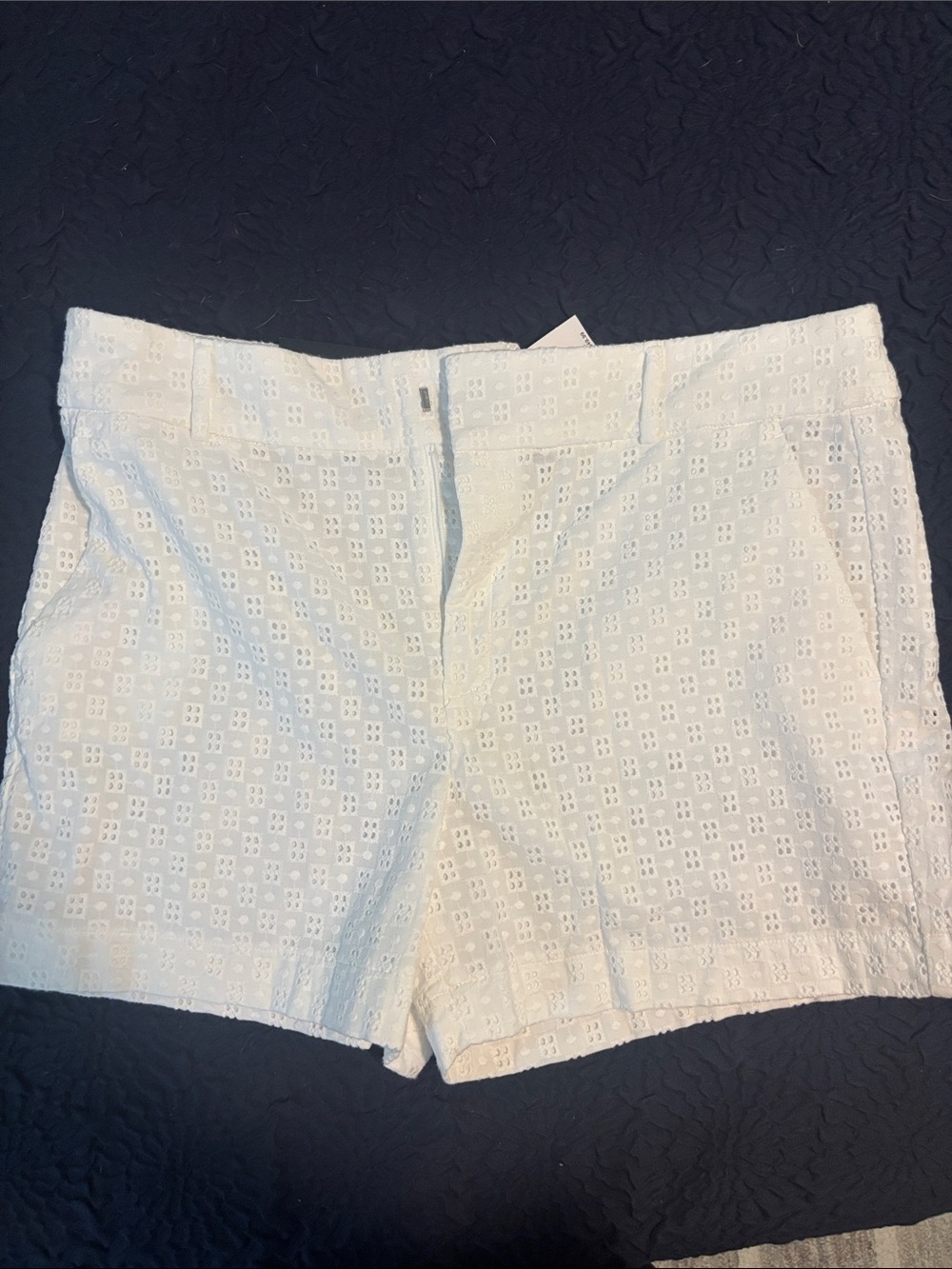 Banana Republic White Eyelet Bermuda Shorts
